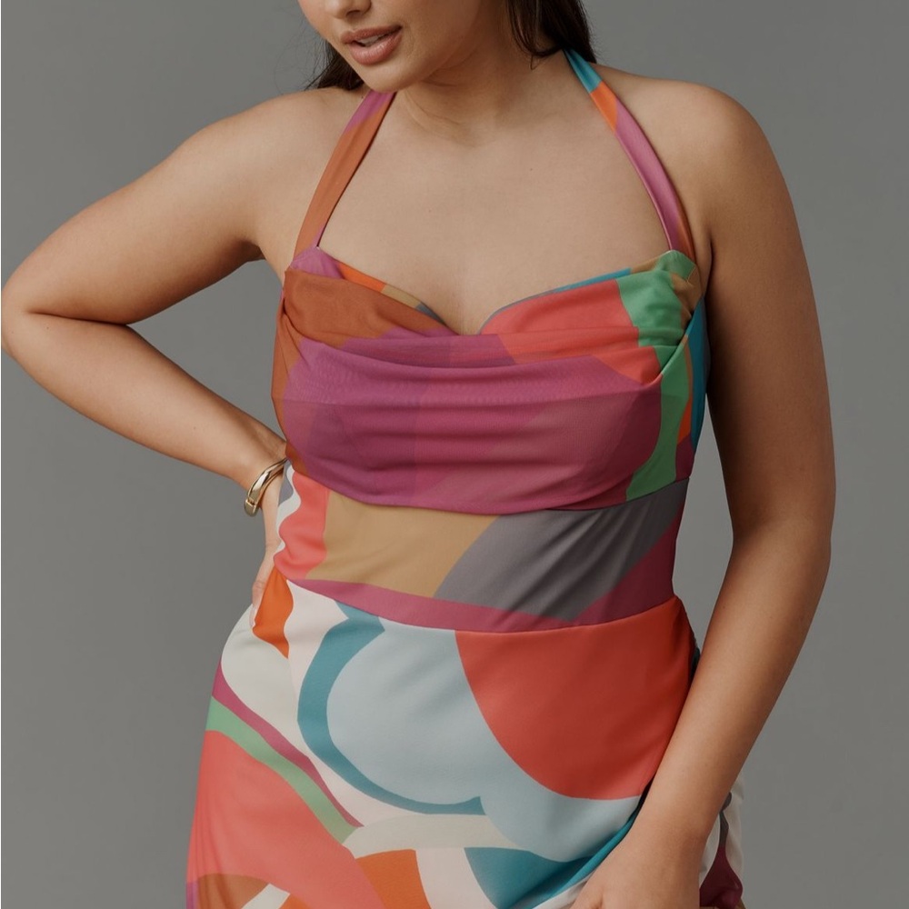 Anthropologie nwt Colorful Abstract Print Dress M medium - Picture 2 of 9